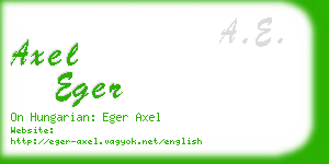 axel eger business card